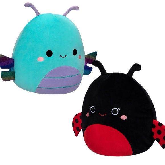 12 inch Flip-A-Mallows Official Squishmallows Heather Dragonfly & Trudy Ladybug - Picture 4 of 12